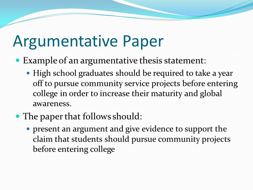 thesis statement examples for argumentative essays for kids